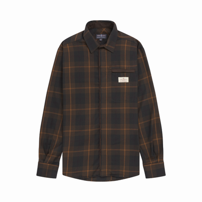 Amundsen Sports (Sample) - Men's Skauen Field Shirt - Hunter Brown Checks