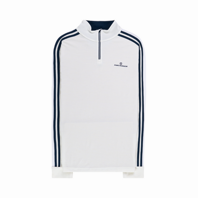 Amundsen Sports (Sample) - Men's 5Mila Half Zip Lines - White