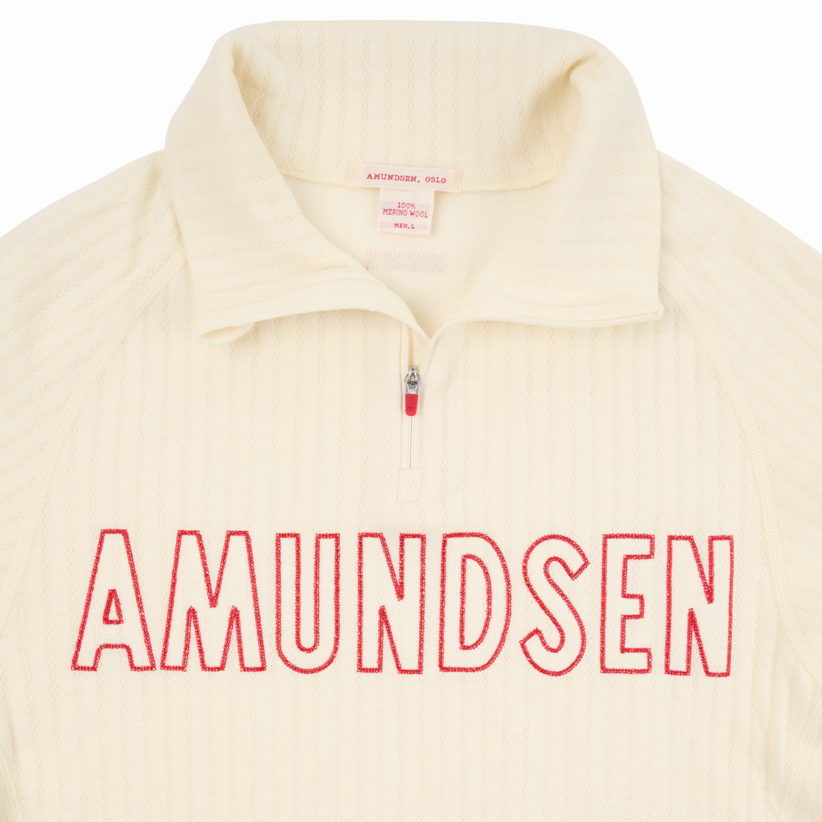 Amundsen Sports - Men's Hero's Hide Half Zip Neck - Natural/Logo
