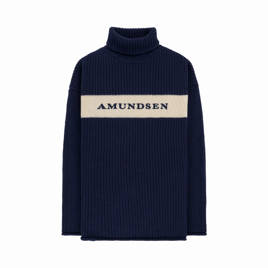 Amundsen Sports (Sample) - Men's Heroes Ski Turtle Neck - Faded Navy/Natural