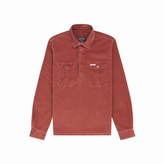 Amundsen Sports (Sample) - Men's Ranger Velvet Half Zip Shirt - Terra Red