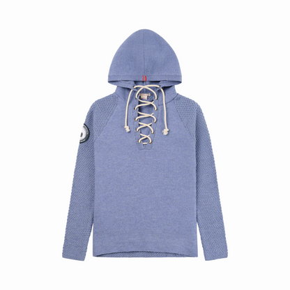 Amundsen Sports (Sample) - Women's Boiled Hoodie Laced - Denim Blue - Futureproof.life