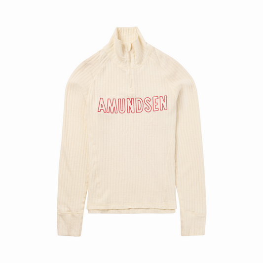 Amundsen Sports (Sample) - Women's Hero's Hide Half Zip Neck - Natural/Logo