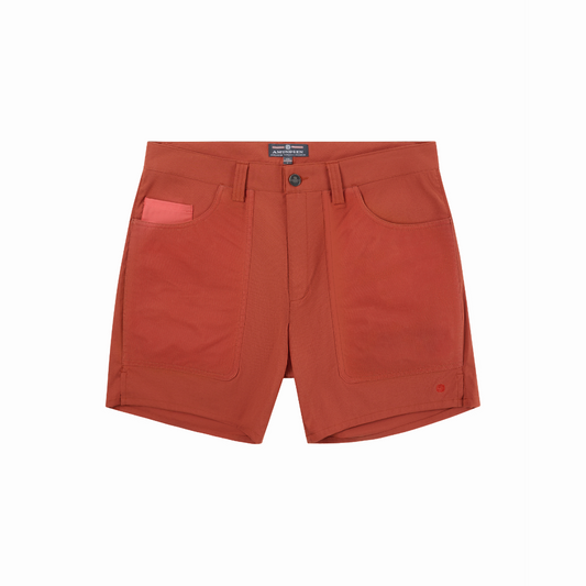 Amundsen Sports - Men's 7Incher Field Shorts - Terra Red/Red