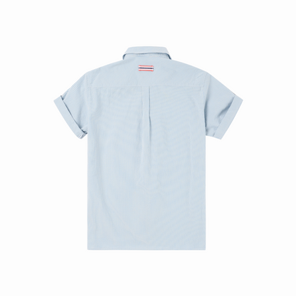 Amundsen Sports - Men's Beach Shirt - Pinstripe Blue - Futureproof.life