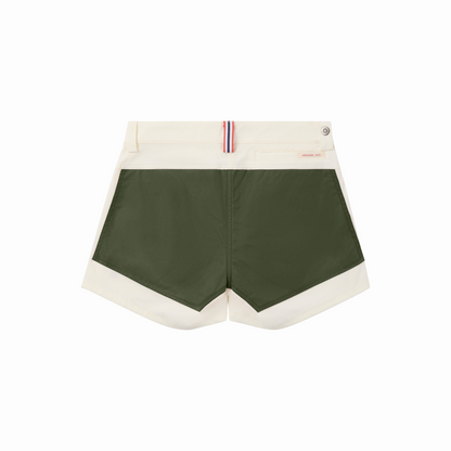Amundsen Sports - Women's 5Incher Field Shorts - Offwhite/Green - Futureproof.life