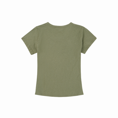 Amundsen Sports - Women's Linen Tee - Olive Ash - Futureproof.life