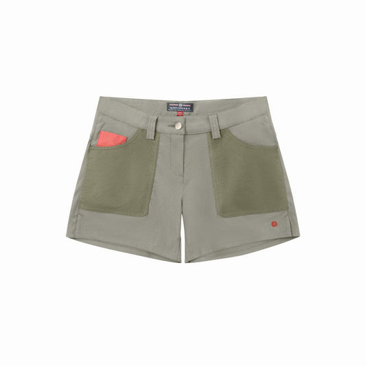 Amundsen Sports - Women's 5Incher Field Shorts - Blue Surf/Olive Ash