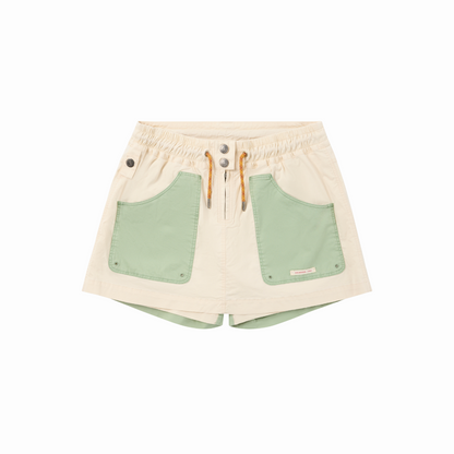 Amundsen Sports (Sample) - Women's Ditch Hiker Scooter Skirt - Oatmeal/Faded Mulberry Green - Futureproof.life