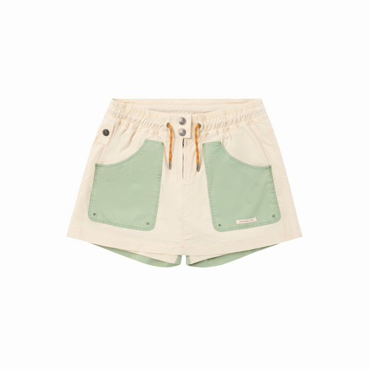 Amundsen Sports (Sample) - Women's Ditch Hiker Scooter Skirt - Oatmeal/Faded Mulberry Green - Futureproof.life