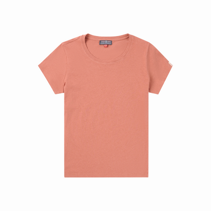 Amundsen Sports (Sample) - Women's Linen Tee - Faded Terra Red - Futureproof.life