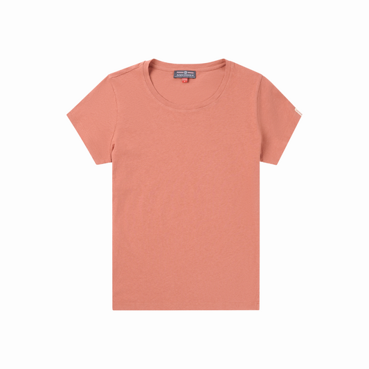 Amundsen Sports (Sample) - Women's Linen Tee - Faded Terra Red - Futureproof.life
