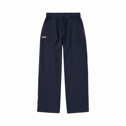Amundsen Sports (Sample) - Women's Safari Linen Pants - Faded Navy - Futureproof.life