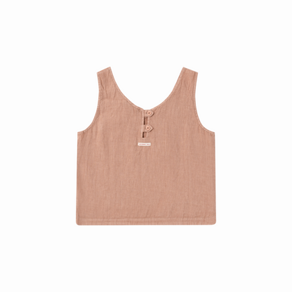 Amundsen Sports (Sample) - Women's Safari Linen Top - Apricot - Futureproof.life