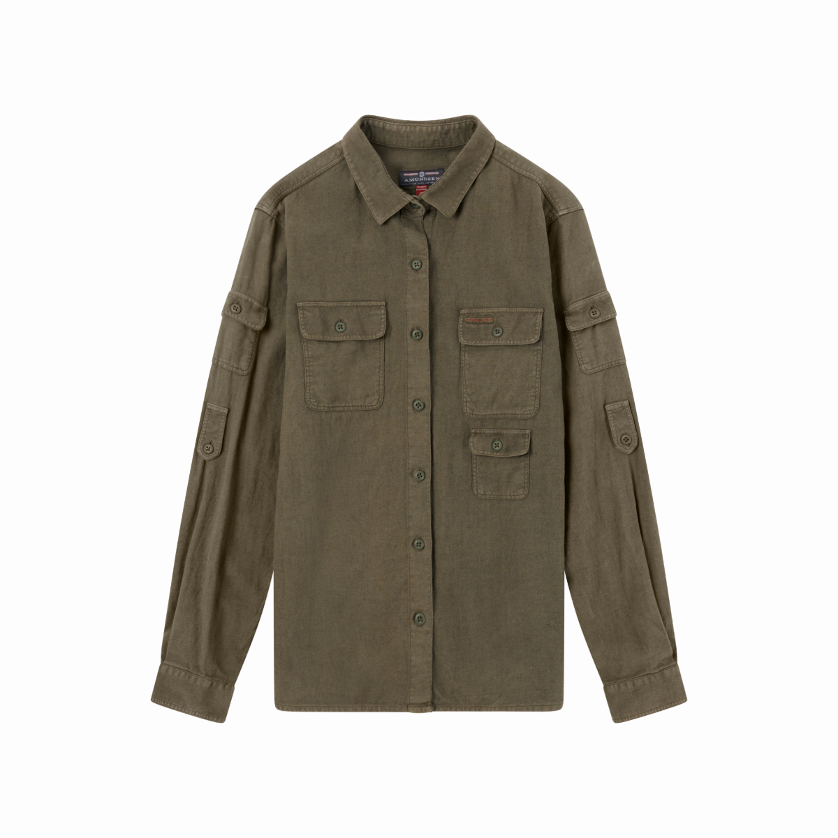 Amundsen Sports (Sample) - Women's Traveller's Linen Shirt - Olive - Futureproof.life