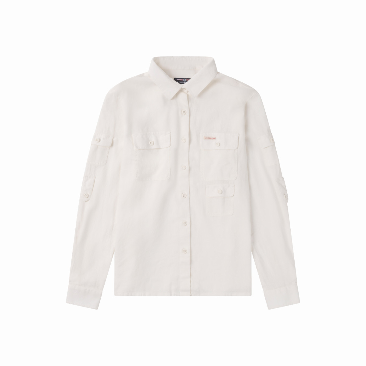 Amundsen Sports (Sample) - Women's Traveller's Linen Shirt - White - Futureproof.life