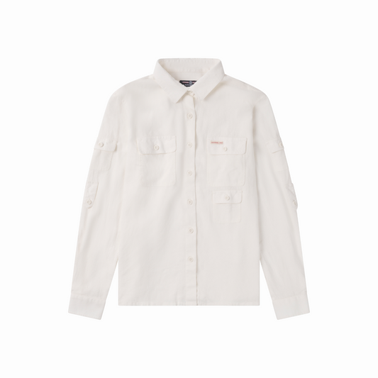 Amundsen Sports (Sample) - Women's Traveller's Linen Shirt - White