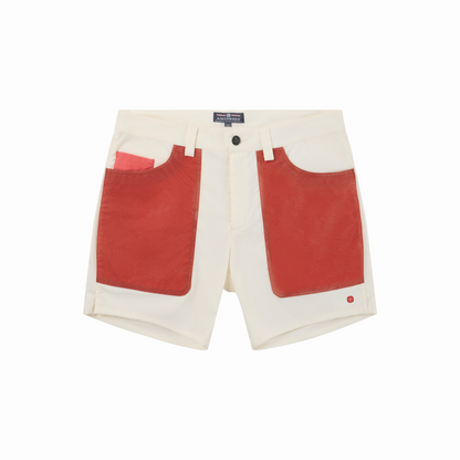 Amundsen Sports - Men's 7Incher Field Shorts - Offwhite/Terra Red - Futureproof.life