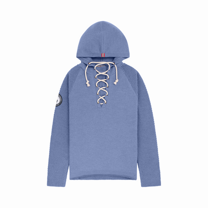 Amundsen Sports - Men's Boiled Hoodie Laced - Denim Blue - Futureproof.life