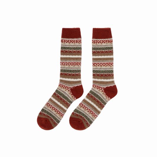 Amundsen Sports (Sample) - Unisex Skauen Mid Calf Socks - Burnt Red