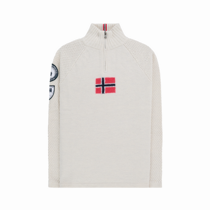 Amundsen Sports - Women's Boiled Ski Sweater - Oatmeal/Norge - Futureproof.life