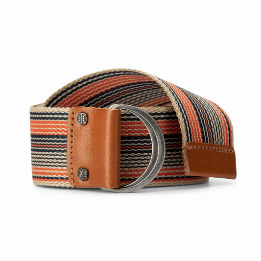 Amundsen Sports (Sample) - Unisex Woven Belt - Faded Navy/Rustic Brown
