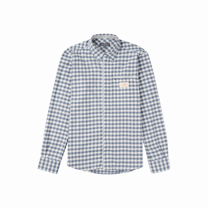 Amundsen Sports - Men's V-Bond Shirt - Chequered Blue - Futureproof.life