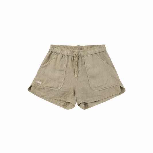 Amundsen Sports - Women's Safari Linen Shorts - Olive Ash