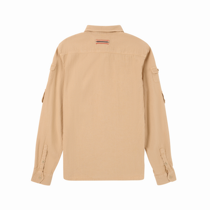 Amundsen Sports - Men's Traveller's Linen Shirt - Khaki - Futureproof.life