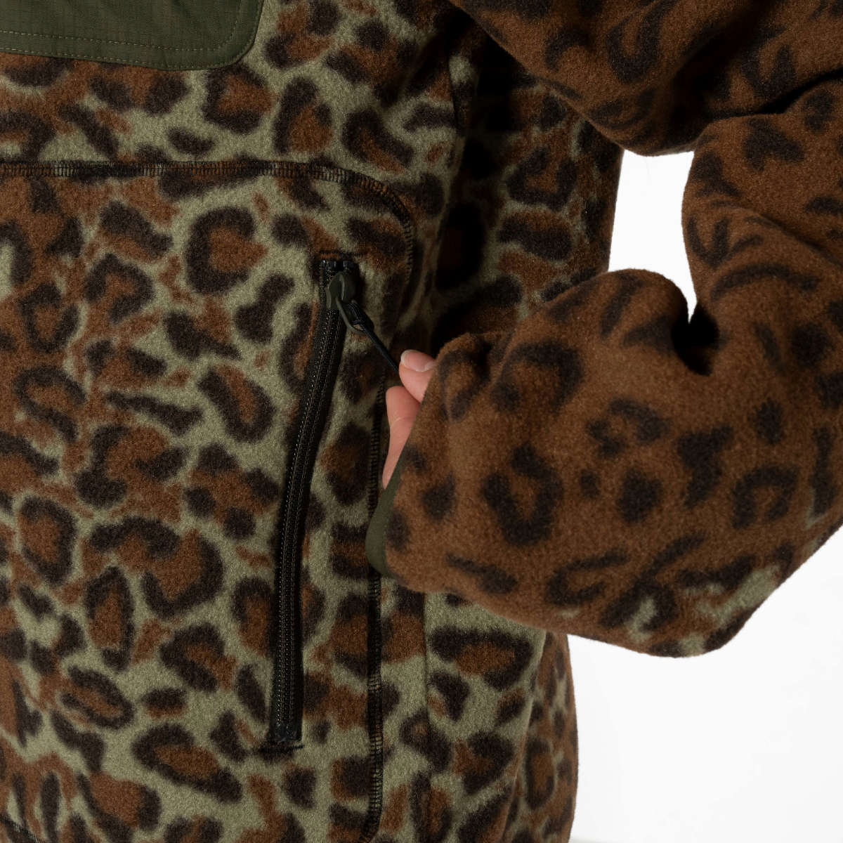 Armada (Sample) - Unisex Ledger Fleece - Leopard/Olive