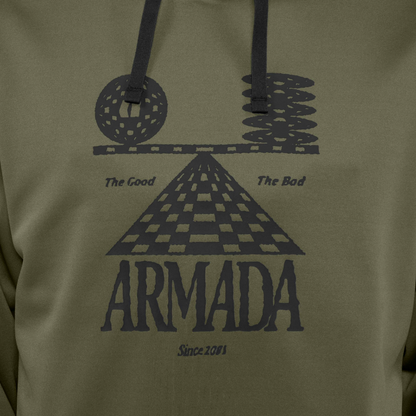 Armada (Sample) - Unisex Rollin Rideable Hoodie - Olive - Futureproof.life