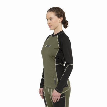 Armada (Sample) - Women's Haven Baselayer Top - Olive/Black