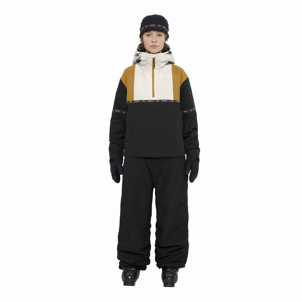 Armada - Women's Madaket 2L Insulated Anorak - Golden Brown/Black/Cream