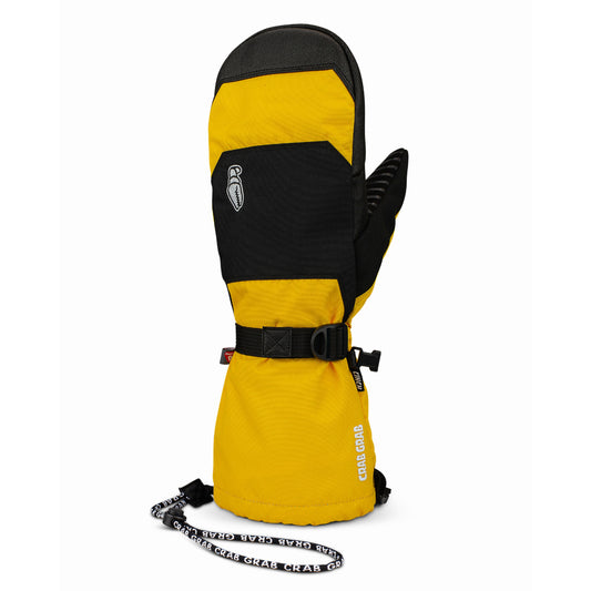 Crab Grab - Unisex Cinch Mitten - Vintage Yellow & Black