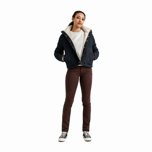 Duer - Women's Performance Denim Sherpa Jacket - Rinse