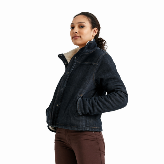 Duer - Women's Performance Denim Sherpa Jacket - Rinse
