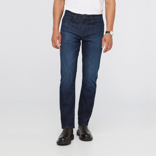 Duer (Sample) - Men's Performance Denim Athletic Straight - Obsidian