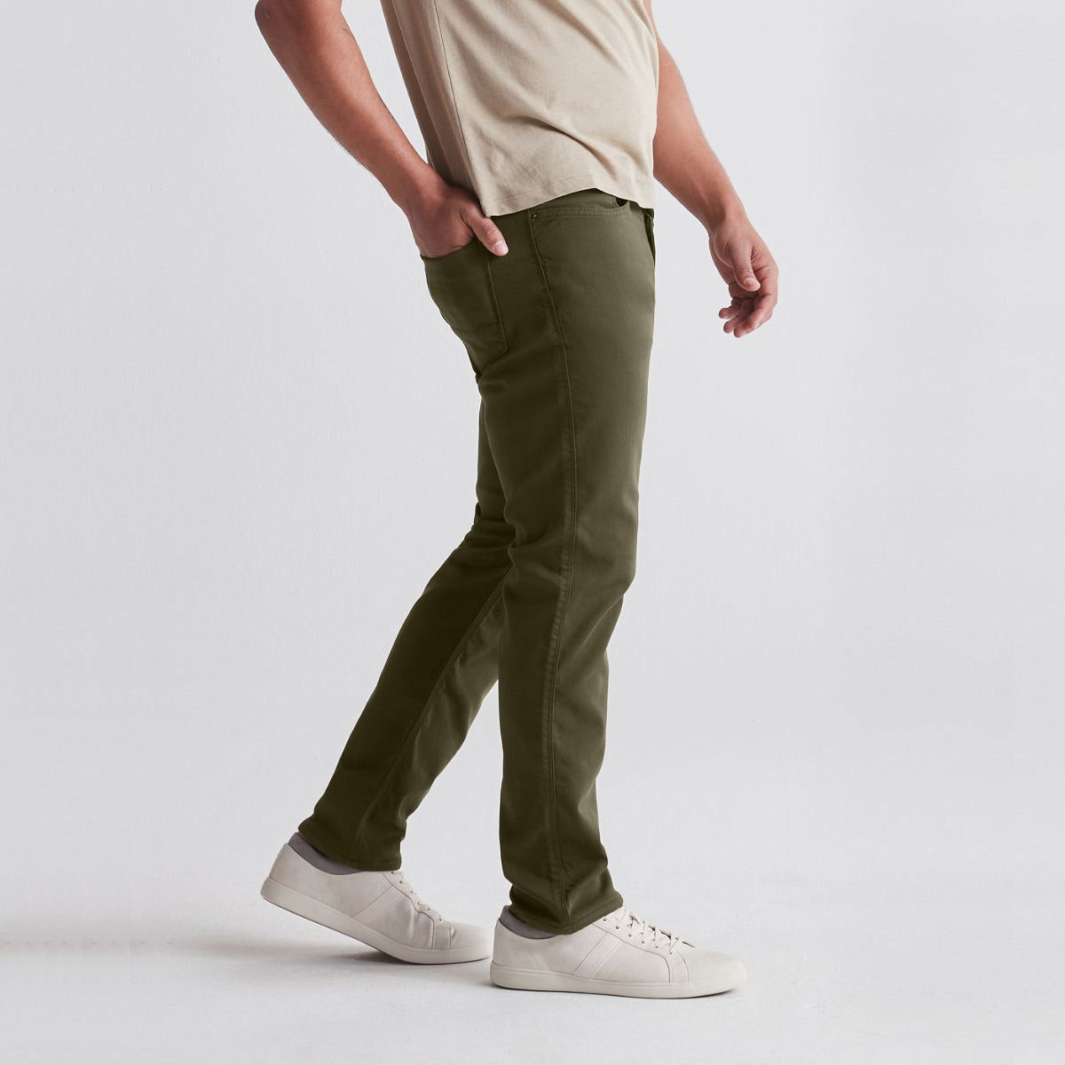 Duer - Men's No Sweat Pant Relaxed Taper  - Army Green