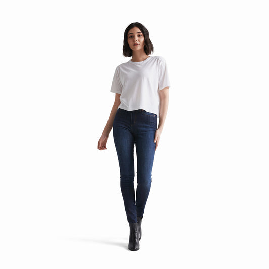 Duer (Sample) - Women's Performance Denim High Rise Skinny - Dark Stone