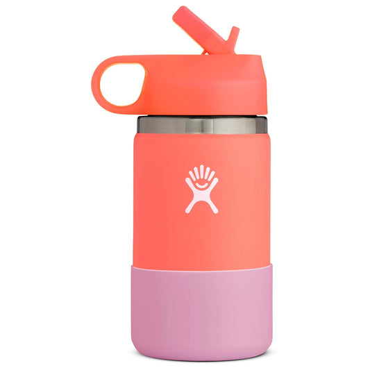 Hydro Flask 12 oz Kids Wide Mouth with Straw Lid in - Hibiscus