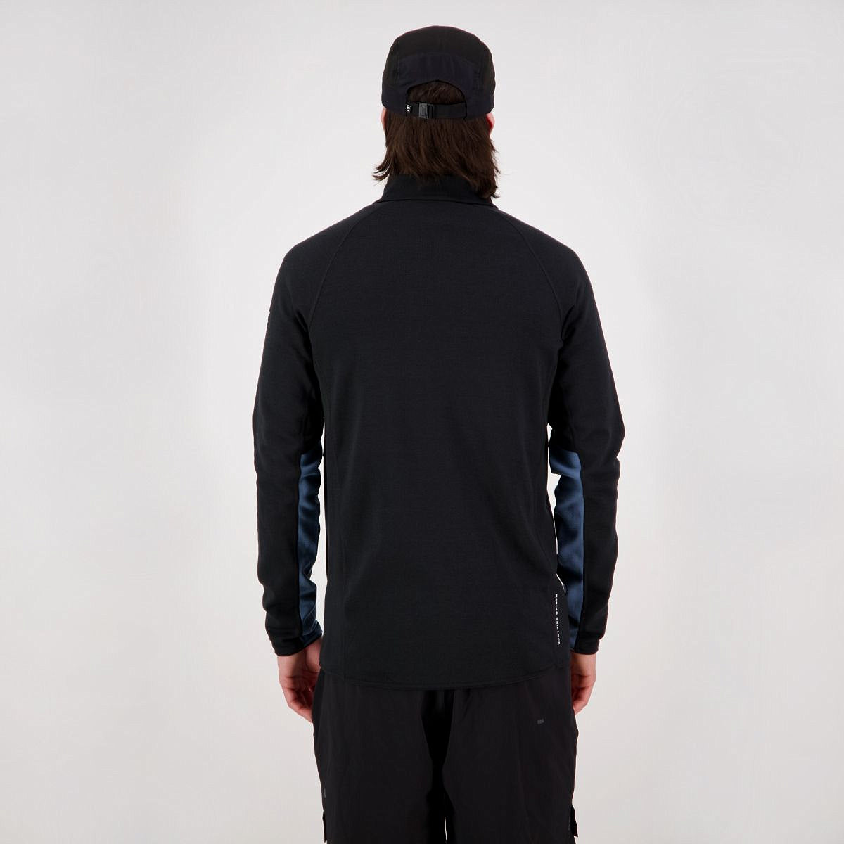 Mons Royale (Sample) - Men's Approach Merino Shift Fleece Jacket - Blue Slate / Black