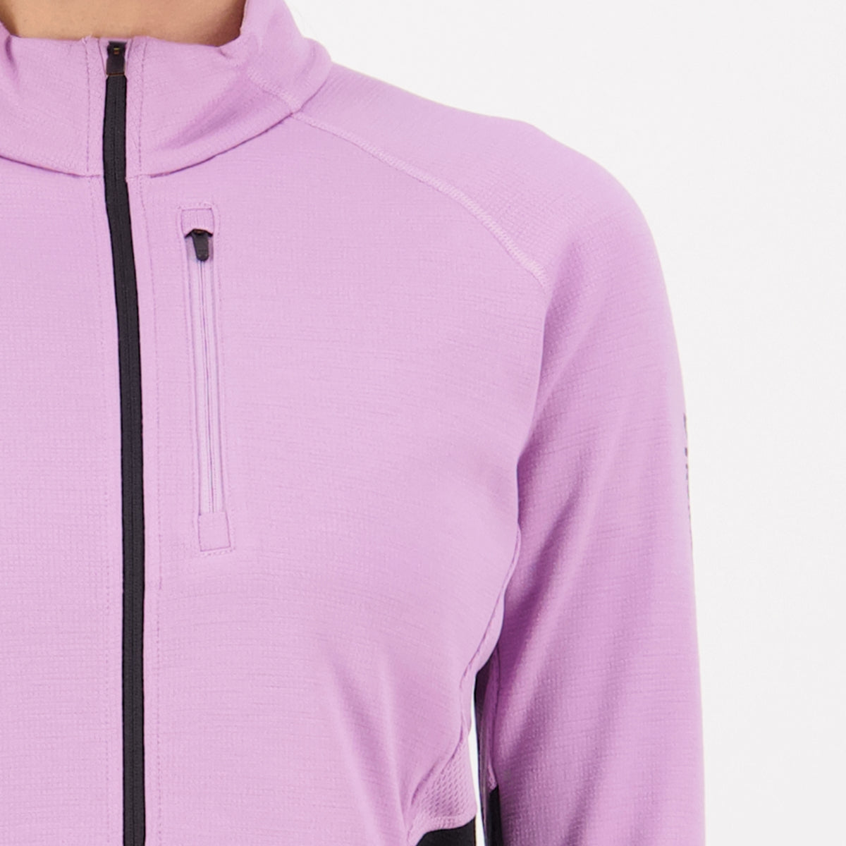 Mons Royale (Sample) - Women's Approach Merino Shift Fleece Jacket - Orchid / Black