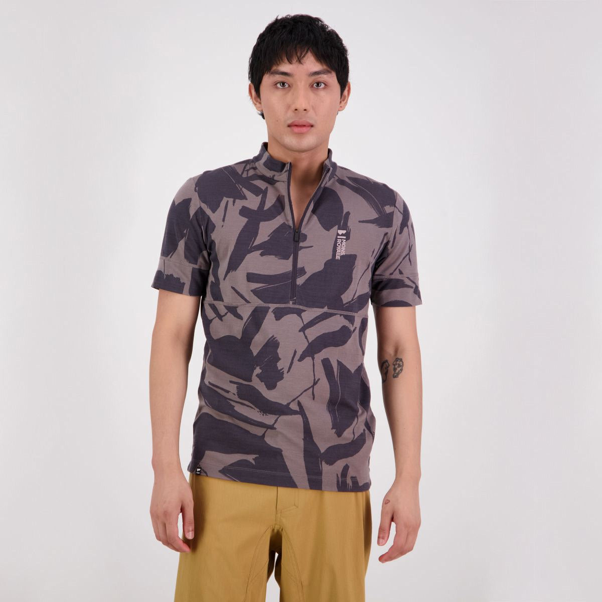 Mons Royale (Sample) - Men's Cadence Merino Air-Con Half Zip T - Fragments