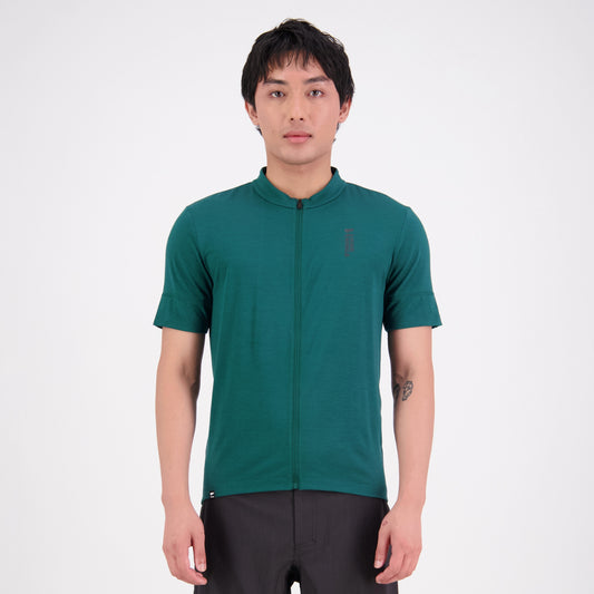 Mons Royale (Sample) - Men's Roam Cargo Merino Shift Full Zip T - Evergreen