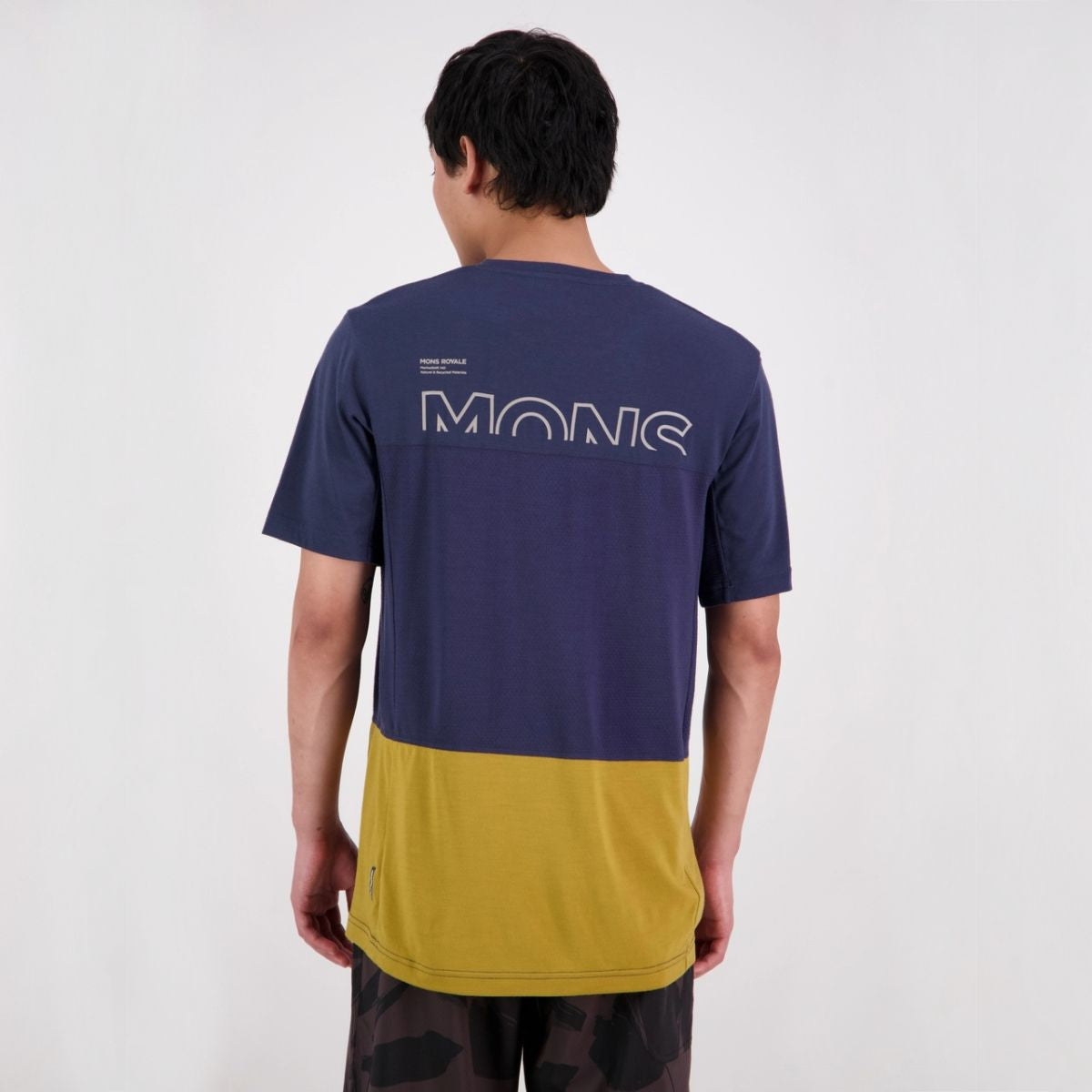 Mons Royale - Men's Tarn Merino Shift T-Shirt - Cumin / Midnight