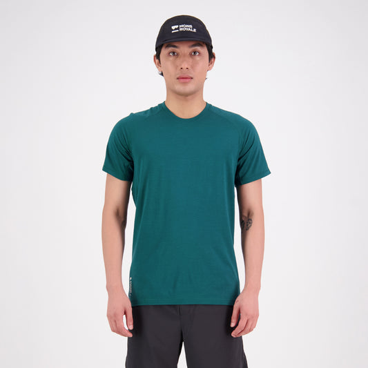 Mons Royale (Sample) - Men's Temple Merino Air-Con T-Shirt - Evergreen