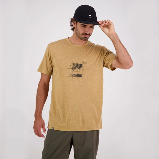 Mons Royale (Sample) - Men's Zephyr Merino Cool T-Shirt - Smokey Cumin