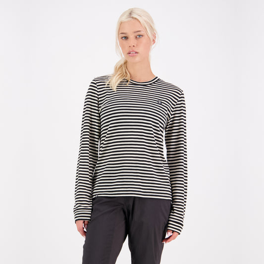 Mons Royale (Sample) - Women's Icon Merino Air-Con Relaxed LS - MR Stripe