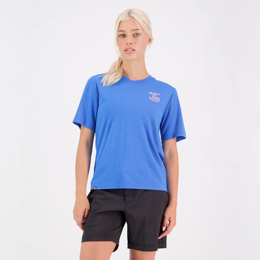 Mons Royale (Sample) - Women's Icon Relaxed Tee - Pop Blue