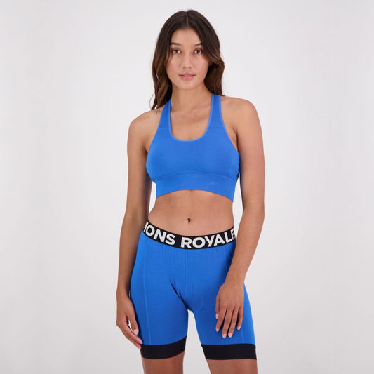 Mons Royale (Sample) - Women's Stratos Merino Shift Sports Bra - Pop Blue